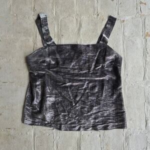 Vintage boston maid metallic silver camisole top